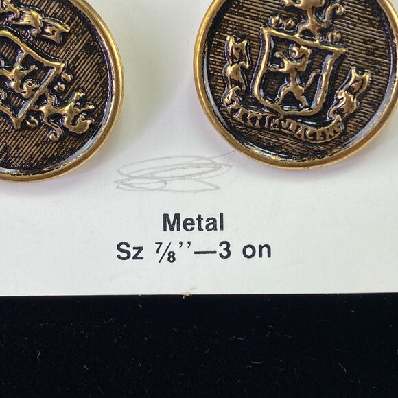 Vintage La Petite Spectemur Agendo Metal Shank 9 Buttons Lot of 3 Cards - Picture 10 of 10